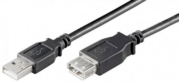USB 2.0 Hi-Speed Verlängerungskabel 0,6m schwarz